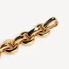 Colier tip choker pentru femei „Eisa” cu lanț, în nuanță auriu strălucitor