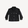 Copii – jachetă oversized Balenciaga, negru decolorat