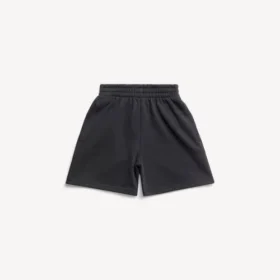 Copii – pantaloni scurți de jogging negri decolorați