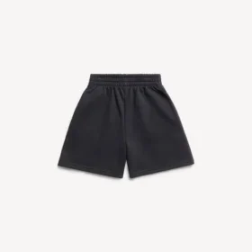 Copii – pantaloni scurți de jogging negri decolorați