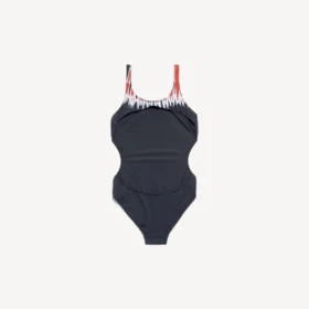 Costum de baie pentru femei cu imprimeu tie-dye extrem, negru