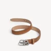 Curea subțire pentru femei BB, de culoare camel