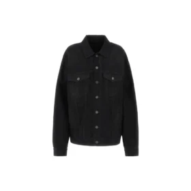 Denim jachetă cu bandă adezivă pentru Political Campaign „Black” 724651TNW111700
