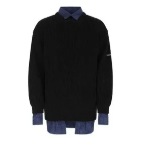 Detalii cămașă Pulover cu straturi „Black” 675268T32151000