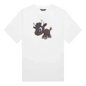 Ediție limitată, cu imprimeu mic, mânecă scurtă, unisex, alb 612966TJVM99000
