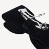 Fundă de păr Holli pentru femei, în negru/argintiu lucios