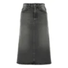 Fustă în linie A FW21 „Denim gri spălat” 646913TBP477767