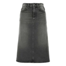 Fustă în linie A FW21 „Denim gri spălat” 646913TBP477767