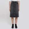Fustă în linie A FW21 „Denim gri spălat” 646913TBP477767