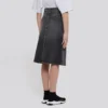 Fustă în linie A FW21 „Denim gri spălat” 646913TBP477767