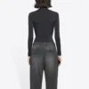 FW21, croială slim, sport, mâneci lungi, negru 6617534B0B11077
