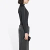 FW21, croială slim, sport, mâneci lungi, negru 6617534B0B11077