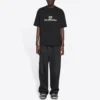 FW21 Tricou cu guler rotund și imprimeu retro GS, negru 612966TKVI71070