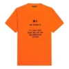 FW21 Tricou elastic cu croială slim și mânecă scurtă, portocaliu 661705TKVH57513