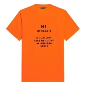 FW21 Tricou elastic cu croială slim și mânecă scurtă, portocaliu 661705TKVH57513 FW21 Tricou elastic cu croială slim și mânecă scurtă, portocaliu 661705TKVH57513
