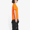 FW21 Tricou elastic cu croială slim și mânecă scurtă, portocaliu 661705TKVH57513
