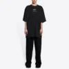 FW21 Tricou larg cu mâneci scurte, negru 651795TJV900107