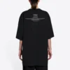 FW21 Tricou larg cu mâneci scurte, negru 651795TJV900107