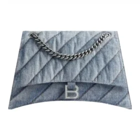 Geantă Crush cu lanț mediu, matlasată „Blue” 7163932AAGX4661