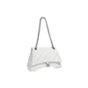 Geantă Crush cu lanț mediu, matlasată „Optic White” 716393210J09001