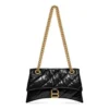 Geantă Crush mică cu lanț, matlasată, „Negru” 716351210J11000