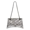Geantă Crush mică cu lanț, matlasată „Silver” 716351210IW8110
