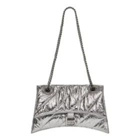 Geantă Crush mică cu lanț, matlasată „Silver” 716351210IW8110