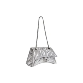 Geantă Crush mică cu lanț, matlasată „Silver” 716351210IW8110