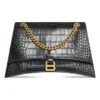 Geantă cu lanț mediu Crush Crocodile „Black” 716393210IX1000