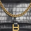 Geantă cu lanț mediu Crush Crocodile „Black” 716393210IX1000