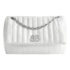 Geantă cu lanț Monaco, medie, matlasată „Off White” 7659452AASE9106
