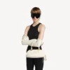 Geantă de bowling mini pentru femei, model Bolero, în culoarea crem
