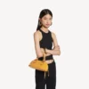 Geantă de bowling mini pentru femei, model Bolero, în nuanța curry