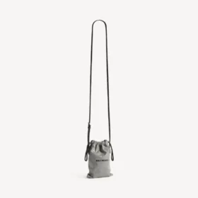 Geantă de cumpărături pentru bărbați cu suport pentru telefon, în nuanța de gri Balenciaga