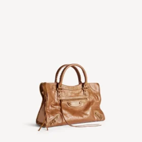 Geantă de damă Le City, dimensiune medie, culoare camel