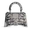 Geantă de mână Hourglass Xs cu broderie cu lanț „Silver” 7204712AARN8110