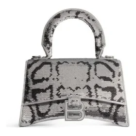 Geantă de mână Hourglass Xs cu broderie cu lanț „Silver” 7204712AARN8110