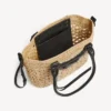 Geantă de mână Le City Basket mică pentru femei, în nuanța natural/negru