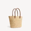 Geantă de mână Le City Basket pentru femei, mărime medie, în nuanța natural/camel