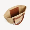 Geantă de mână Le City Basket pentru femei, mărime medie, în nuanța natural/camel