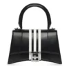 Geantă de mână mică Balenciaga x adidas Hourglass „Black” 593546210MA1091