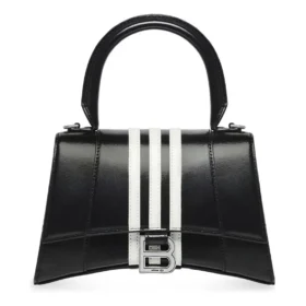 Geantă de mână mică Balenciaga x adidas Hourglass „Black” 593546210MA1091