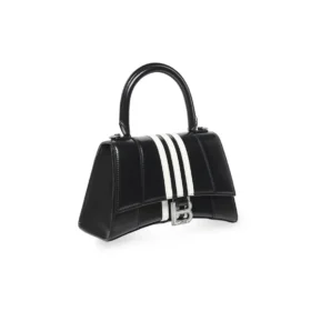 Geantă de mână mică Balenciaga x adidas Hourglass „Black” 593546210MA1091