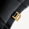 Geantă de mână mică pentru femei, model „Hourglass”, în culoarea neagră