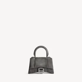 Geantă de mână pentru femei, model „Hourglass”, XS, în culoarea gri furtună