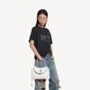 Geantă de mână pentru femei Rodeo, model mic, în alb optic