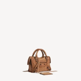 Geantă de oraș pentru femei, model mini, în nuanța camel