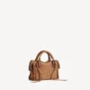 Geantă de oraș pentru femei, model mini, în nuanța camel