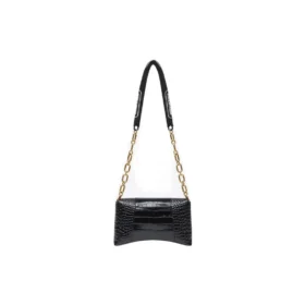 Geantă de umăr Downtown Xs cu imprimeu de crocodil „Negru” 6891212106F1090