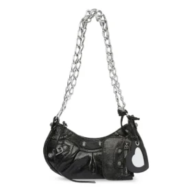 Geantă de umăr Le Cagole Xs cu lanț „Black” 7128131VG9Y1000
